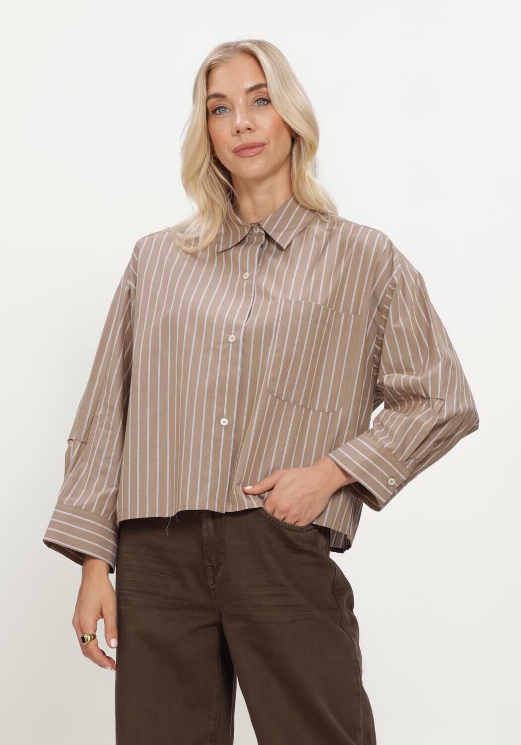 Beige CIRCLE OF TRUST  BLAIR BLOUSE - large