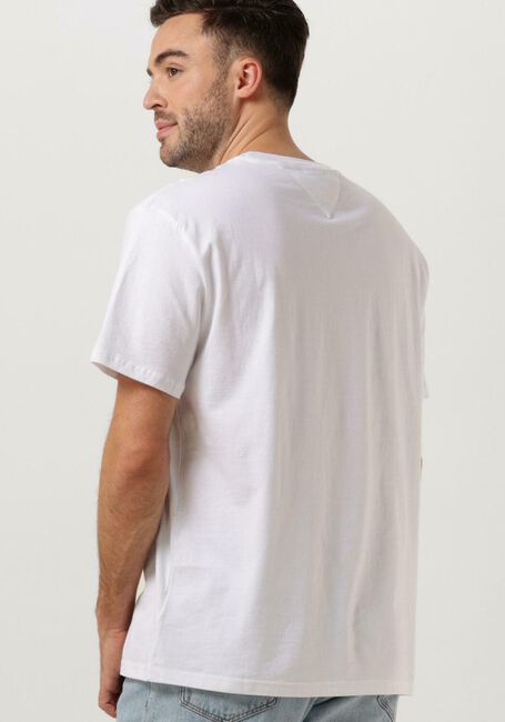 TOMMY JEANS T-shirt TJM REG LINEAR LOGO TEE EXT en blanc - large