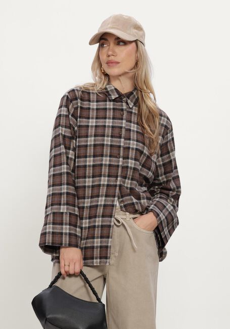NEO NOIR DITA FLANNEL CHECK SHIRT Blouses en taupe - large