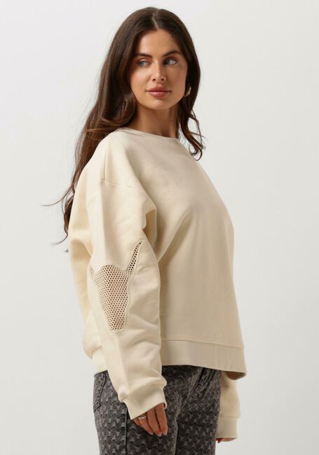 ALIX THE LABEL Pull LADIES KNITTED MESH SWEATER Écru - large