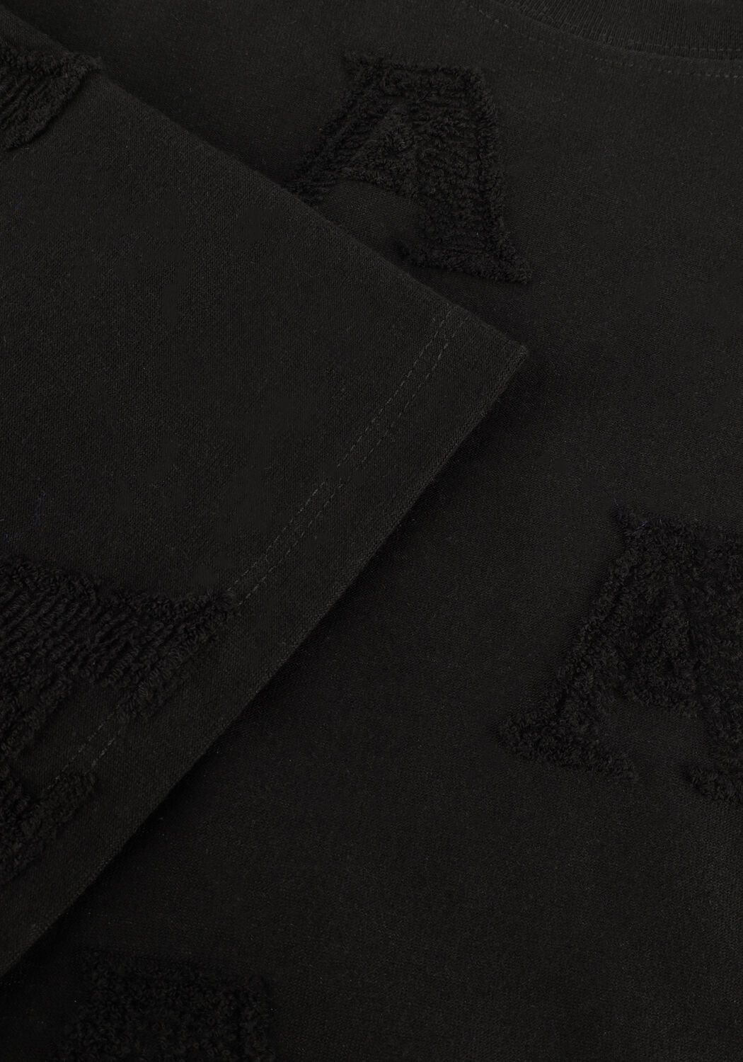 ALIX THE LABEL T-shirt LADIES KNITTED A JACQUARD T-SHIRT en noir - large