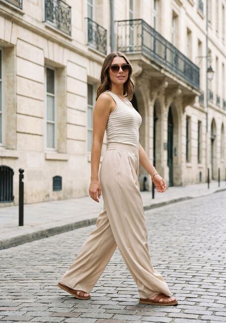 NUKUS Haut STEFFIE SINGLET LUREX Cr&egrave;me - large