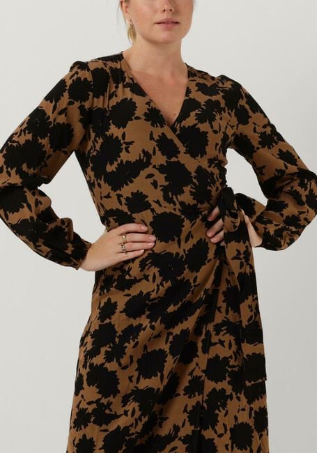 MODSTRÖM Robe midi ALLISON PRINT DRESS en marron - large