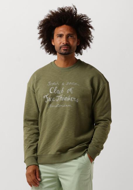 SCOTCH & SODA Chandail CHEST ARTWORK SWEATSHIRT en vert - large