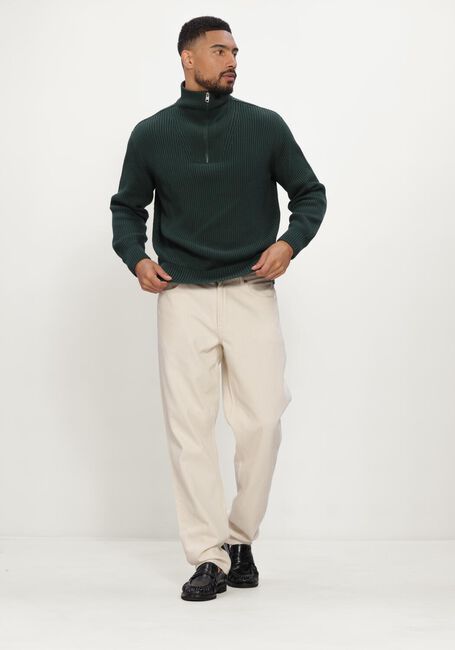 SELECTED MEN Pull SLMDRY LS KNIT HALF ZIP Vert fonc&eacute; - large