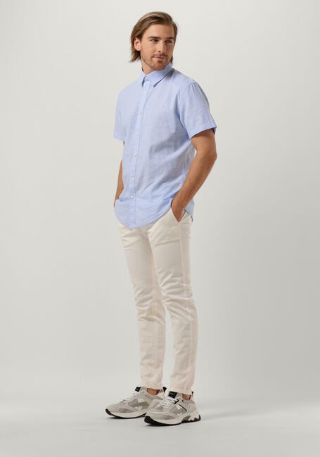 Blauwe SELECTED HOMME Casual overhemd SLHSLIMNEW-LINEN SHIRTS SS CLASSIC W - large