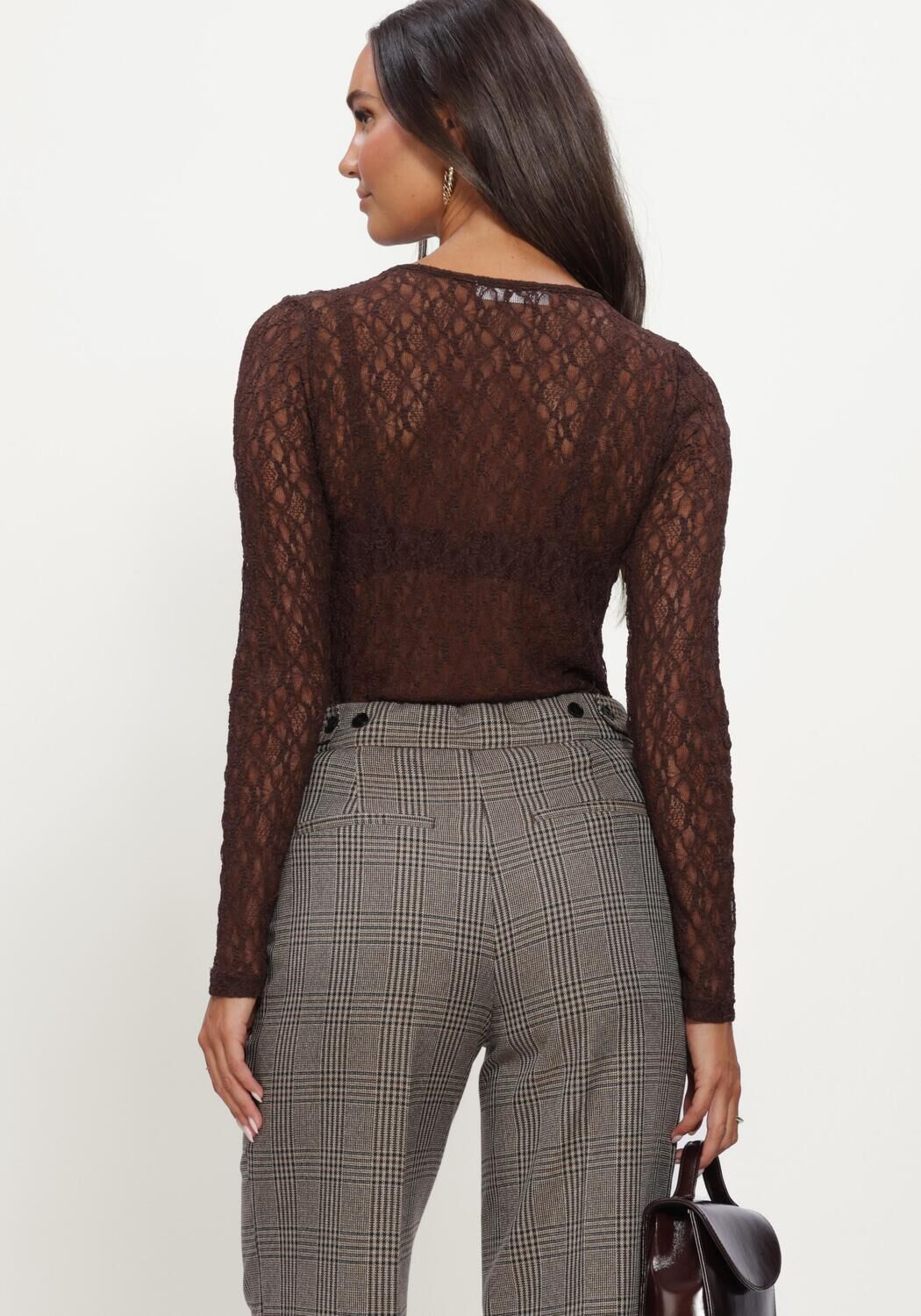 Bruine CO'COUTURE  BARNACC O-NECK BLOUSE - large
