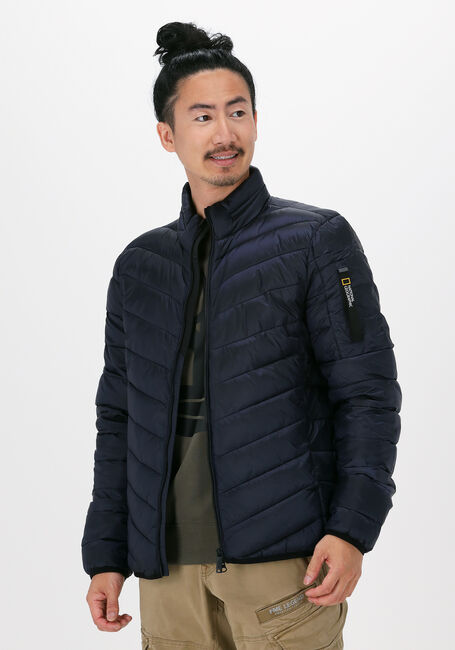Donkerblauwe NATIONAL GEOGRAPHIC Gewatteerde jas JACKET WITH FILLER - large