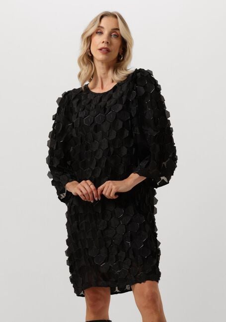 JANSEN AMSTERDAM Mini robe 3D560 JURK PIA en noir - large