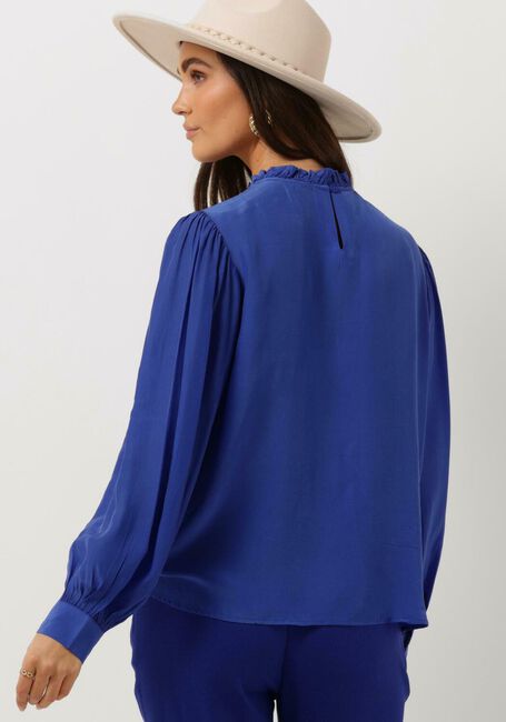 Blauwe SCOTCH & SODA  PINTUCK BLOUSE WITH RUFFLE COLLAR - large