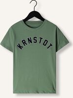 Groene KRONSTADT T-shirt TIMMI ORGANIC/RECYCLED FLOCK PRINT TEE Groene KRONSTADT T-shirt TIMMI ORGANIC/RECYCLED FLOCK PRINT TEE - medium