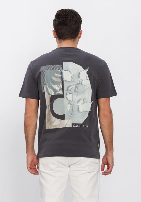 CAST IRON T-shirt RELAXED FIT PEACHED JERSEY en gris - large