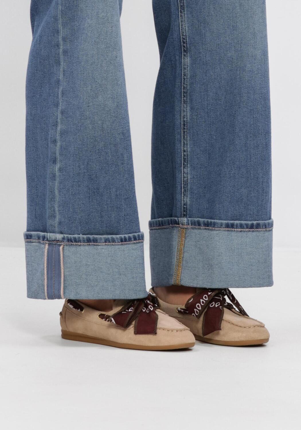 TORAL NAHUA BANDANA Mocassins en beige - large