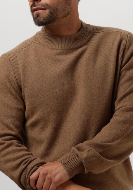 ANERKJENDT Pull AKRICO LAMBSWOOL KNIT en marron - large