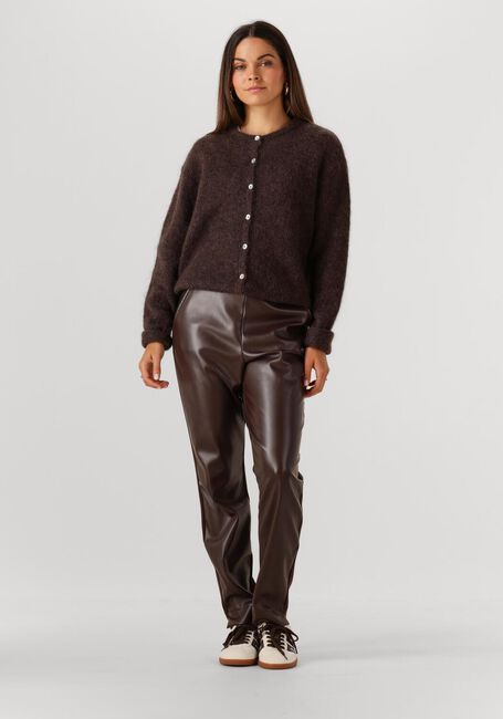 Bruine STUDIO ANNELOES Pantalon ANNE FAUX LEAHTER TROUSERS - large