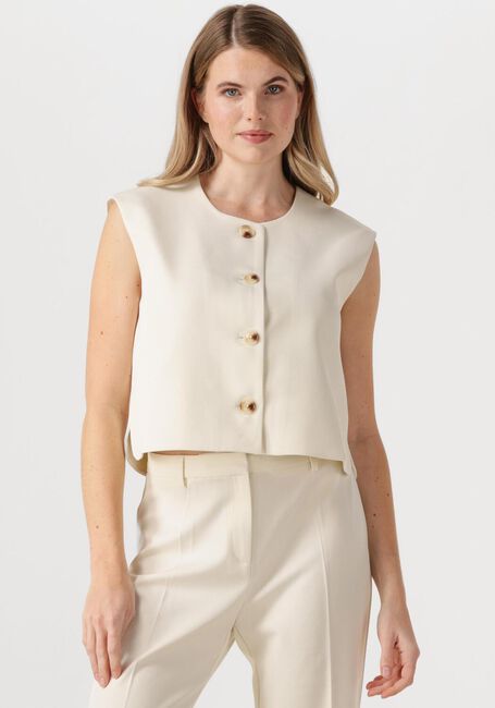 NEO NOIR Gilet BIRTHA STRUCTURE WAISTCOAT Écru - large