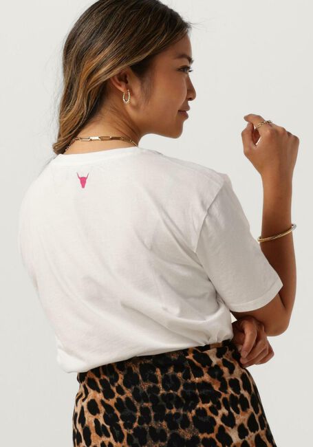 Witte ALIX THE LABEL T-shirt LADIES KNITTED COLOURED ALIX T-SHIRT - large