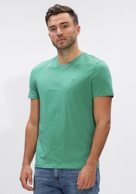 TOMMY JEANS T-shirt TJM XSLIM JASPE HTR TEE EXT en vert - large
