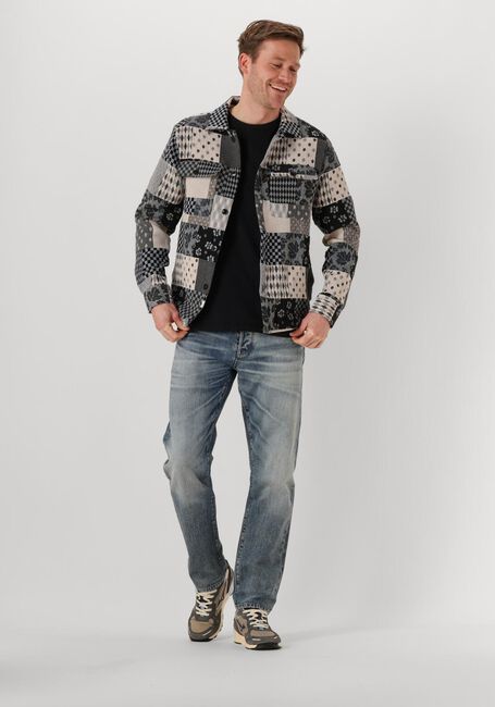ANERKJENDT Surchemise AKOSCAR PATCHWORK OVERSHIRT en bleu - large