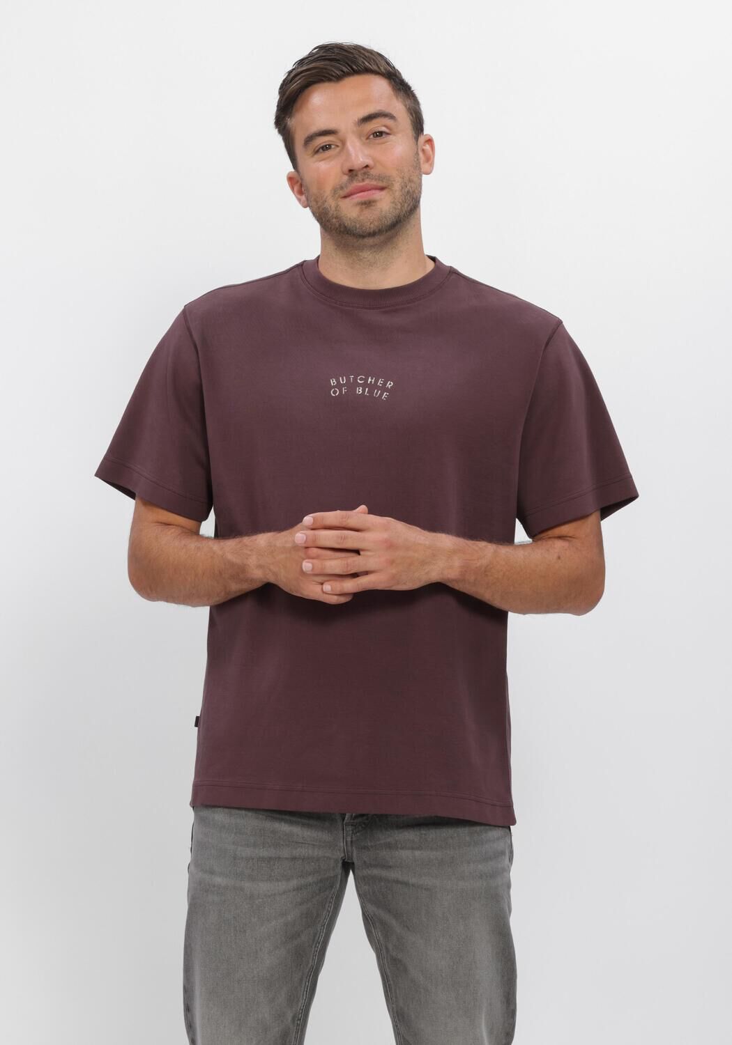 BUTCHER OF BLUE T-shirt MERCER LAYER LOOSE TEE Bordeaux - large