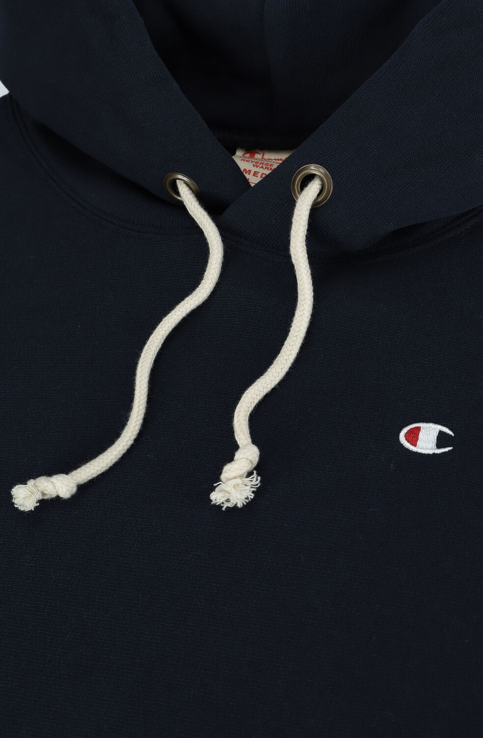 Donkerblauwe CHAMPION Sweater REVERSE WEAVE HOODIE - large