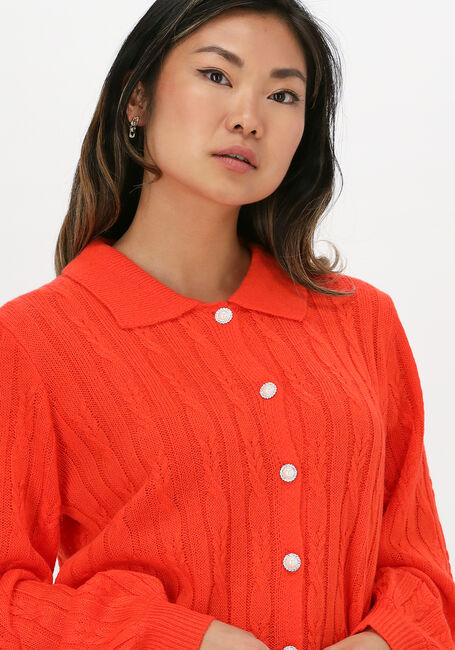 YDENCE Gilet KNITTED TOP COLETTE en orange - large