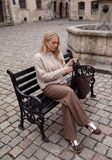 NEO NOIR Pantalon ESSIALL PINSTRIPE PANTS en marron - large