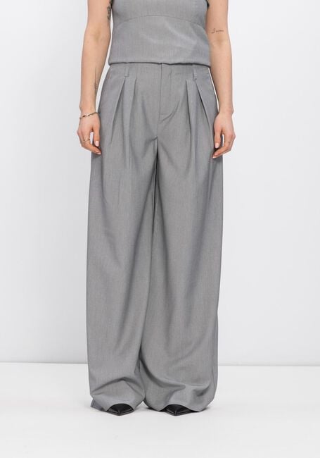 MY ESSENTIAL WARDROBE MWHANNA LUNA HIGH WIDE PANT Pantalons Gris clair - large