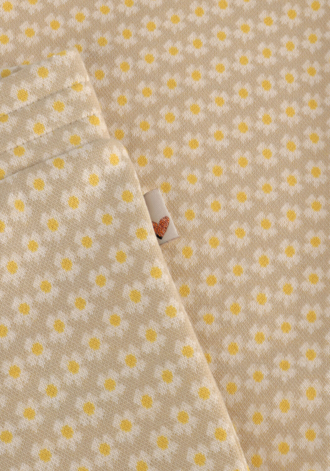 MOODSTREET Pantalon &eacute;vas&eacute; GIRLS FLARE PANT FLOWER JACQUARD en jaune - large