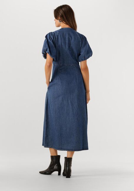 Blauwe NEO NOIR Midi jurk ILLANA DENIM DRESS - large
