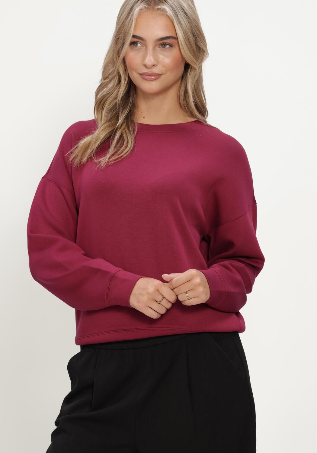 MSCH COPENHAGEN Pull MSCHIMA Q SWEATSHIRT Bordeaux - large