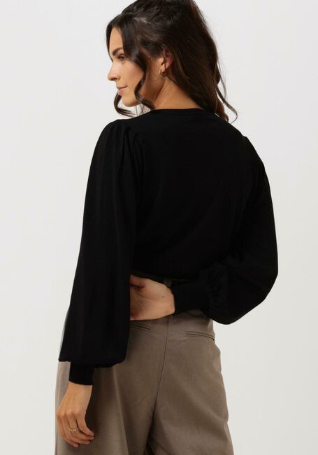 SUMMUM Chandail PUFFY SLEEVE SWEATER BASIC KNIT en noir - large