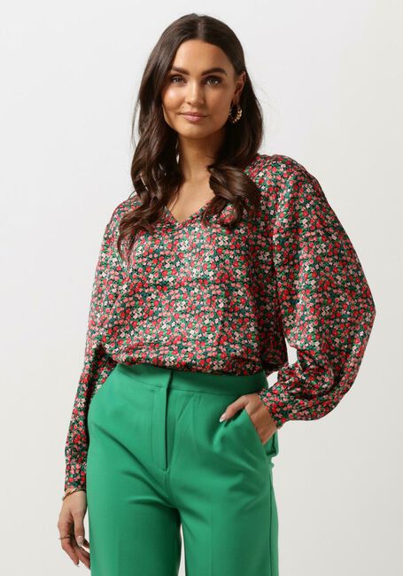 Groene ANOTHER LABEL  FILOU FLOWER TOP L/S - large