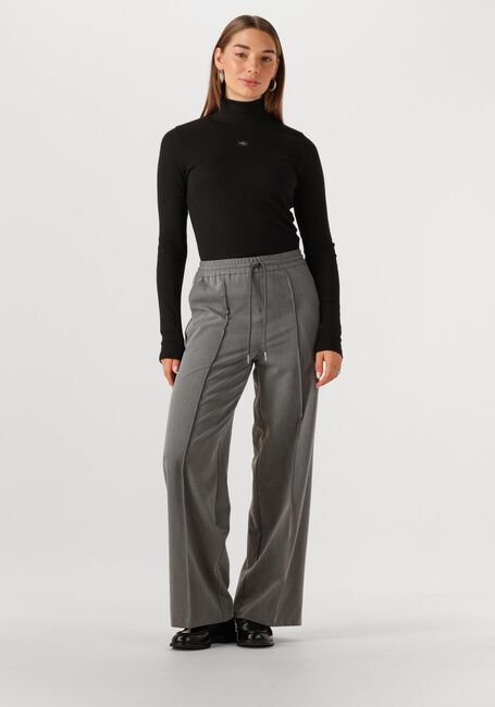 CALVIN KLEIN Col roulé LS WOVEN LABEL TURTLENECK en noir - large