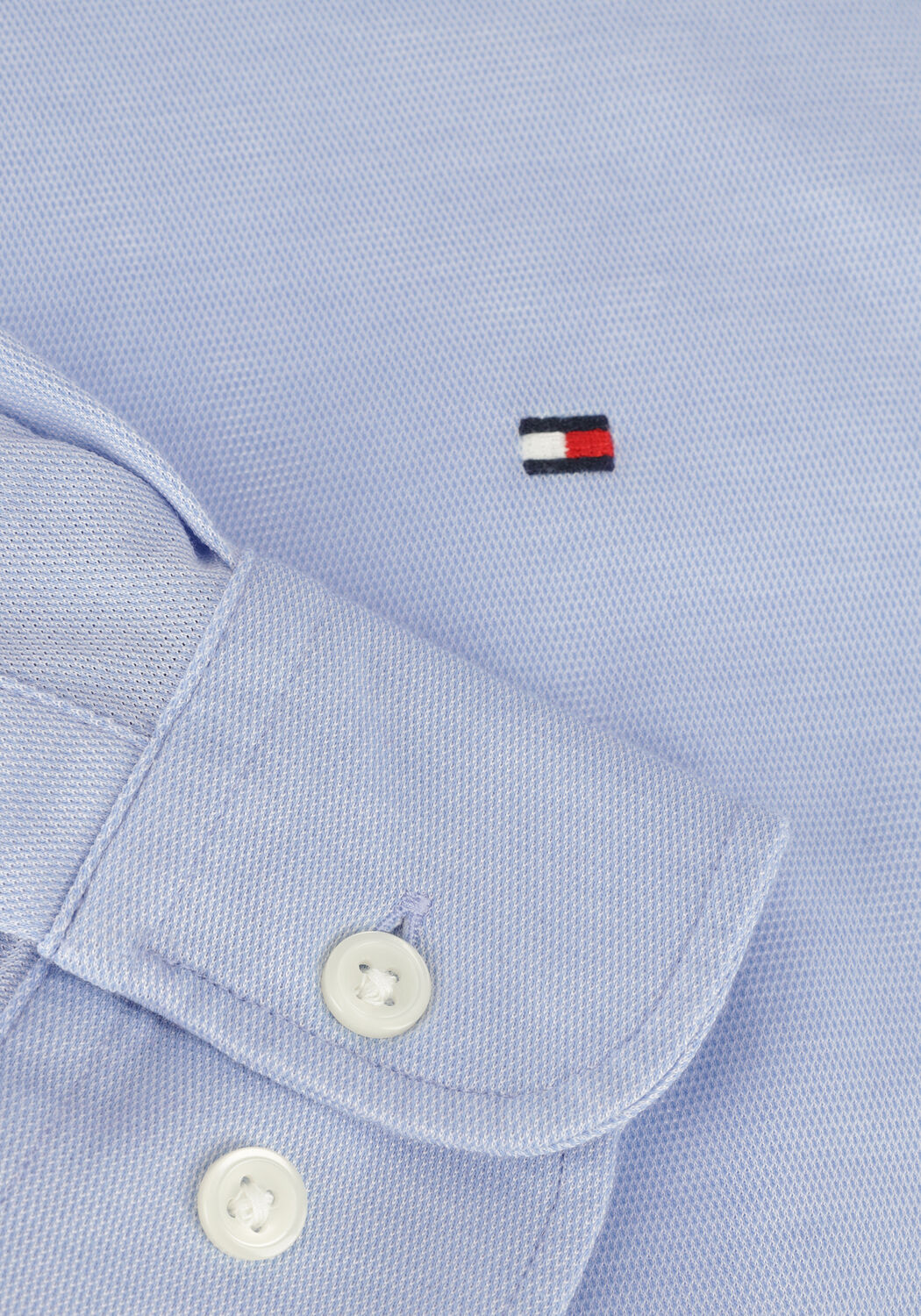 TOMMY HILFIGER Chemise classique 1985 KNIT SOLID SF SHIRT en bleu - large