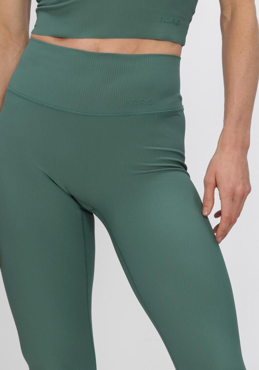 BJORN BORG STUDIO RIBBED TIGHTS Pantalons en vert - large