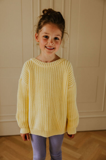 YUKI KIDSWEAR Pull CHUNKY KNITTED SWEATER en jaune - large