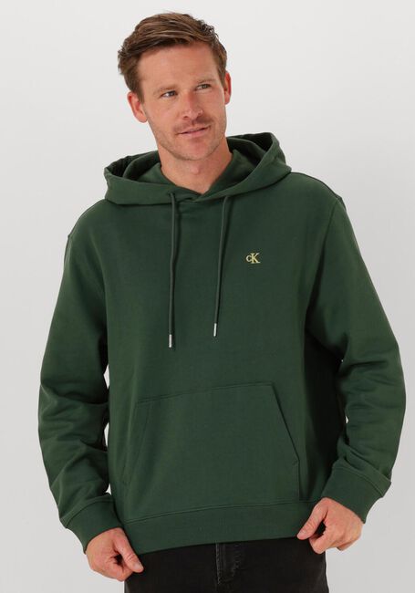 CALVIN KLEIN Chandail LS EU 350TERRY MONOGRAM HOODIE Vert foncé - large