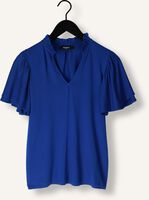 Blauwe JANSEN AMSTERDAM Top TC136 TOP SHORT RUFFLED SLEEVE V-NECK Blauwe JANSEN AMSTERDAM Top TC136 TOP SHORT RUFFLED SLEEVE V-NECK - medium