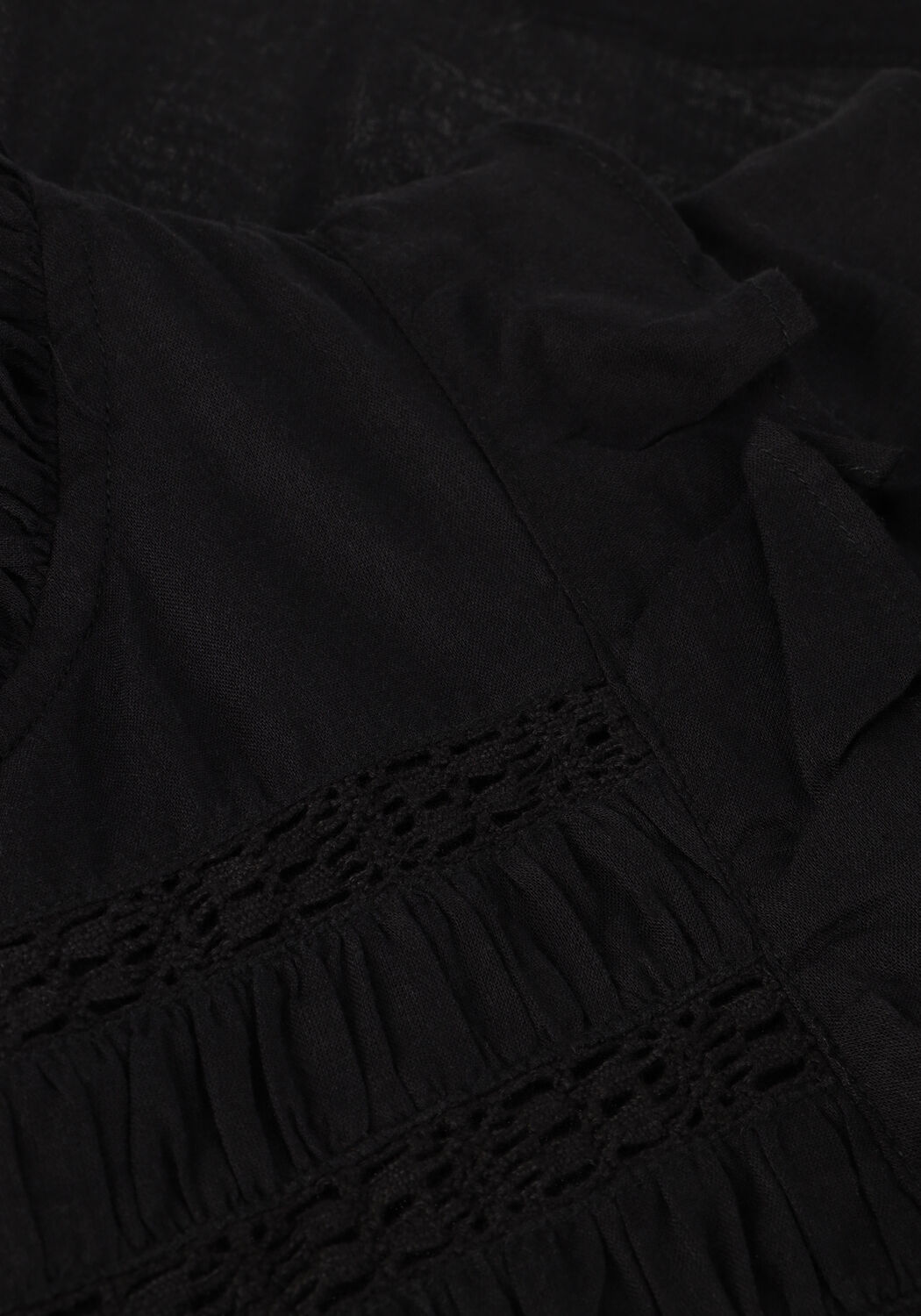 Zwarte NOTRE-V Top VOILE TOP SHORT SLEEVES - large