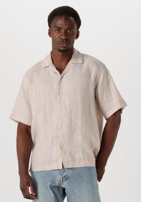 Beige SELECTED HOMME Casual overhemd SLHREGKYLIAN SS SHIRT RESORT - large
