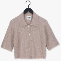 Taupe JUST FEMALE Vest REBELO SS CARDIGAN