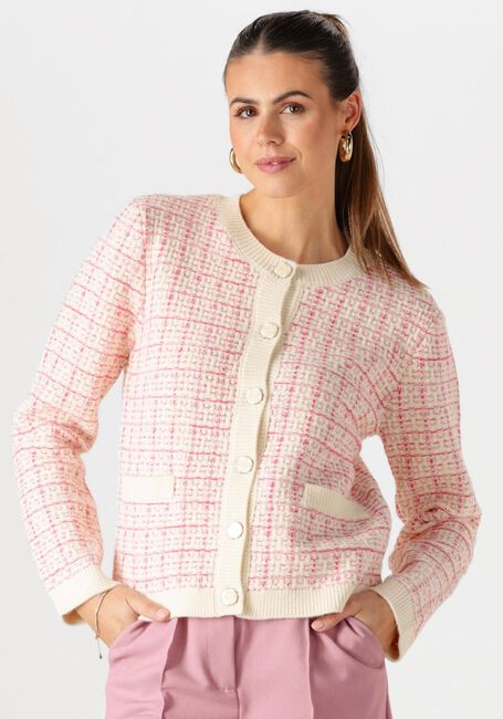 Roze Y.A.S. Vest YASLIVIA LS SHORT KNIT CARDIGAN - large
