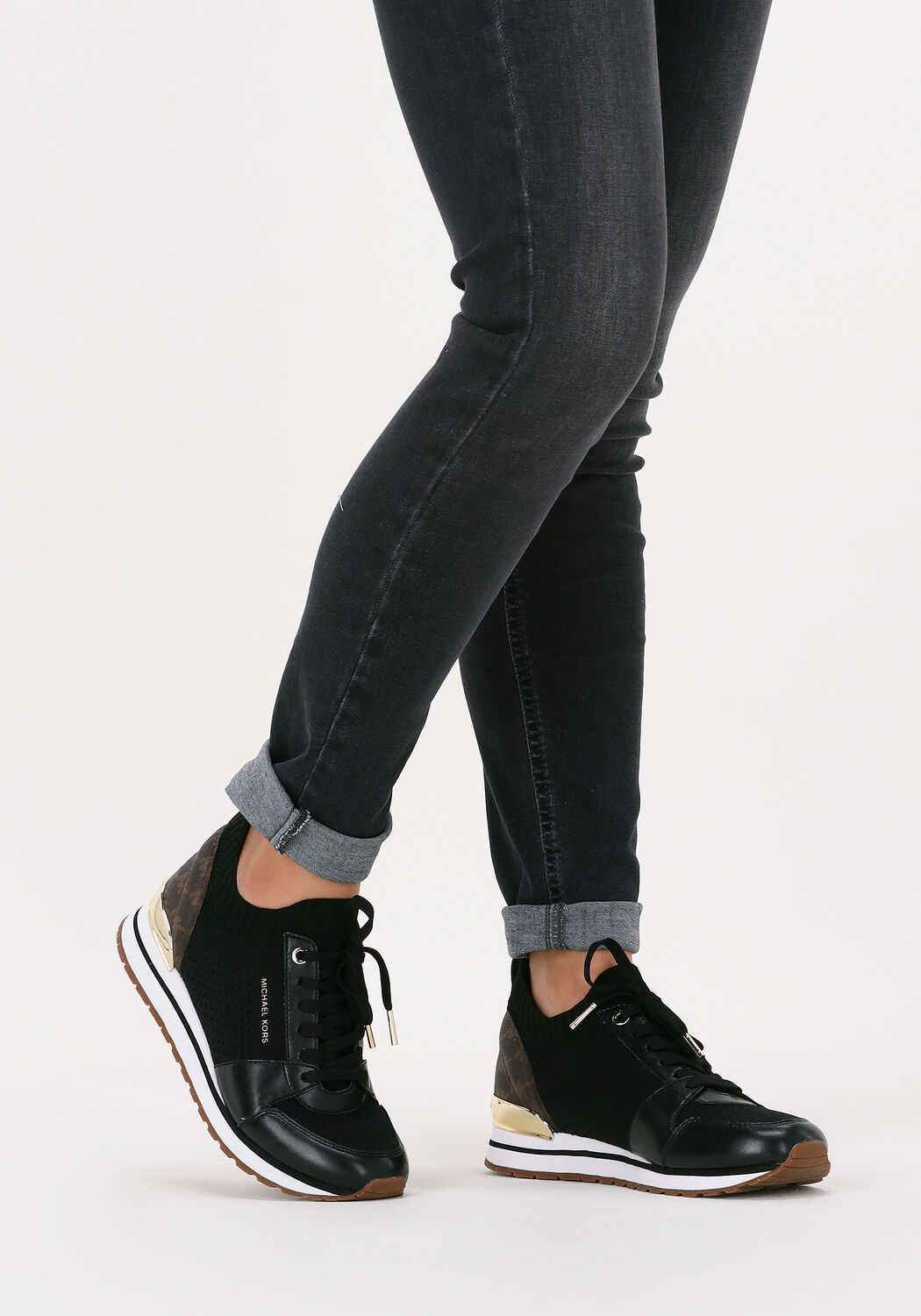 Zwarte MICHAEL KORS Sneakers BILLIE KNIT TRAINER - large