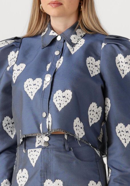 STUDIO AMAYA Veste en jean HEART JACKET en bleu - large