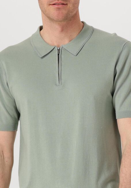 Groene PURE PATH Polo REGULAR FIT POLO SS HALF ZIP KNITWEAR - large