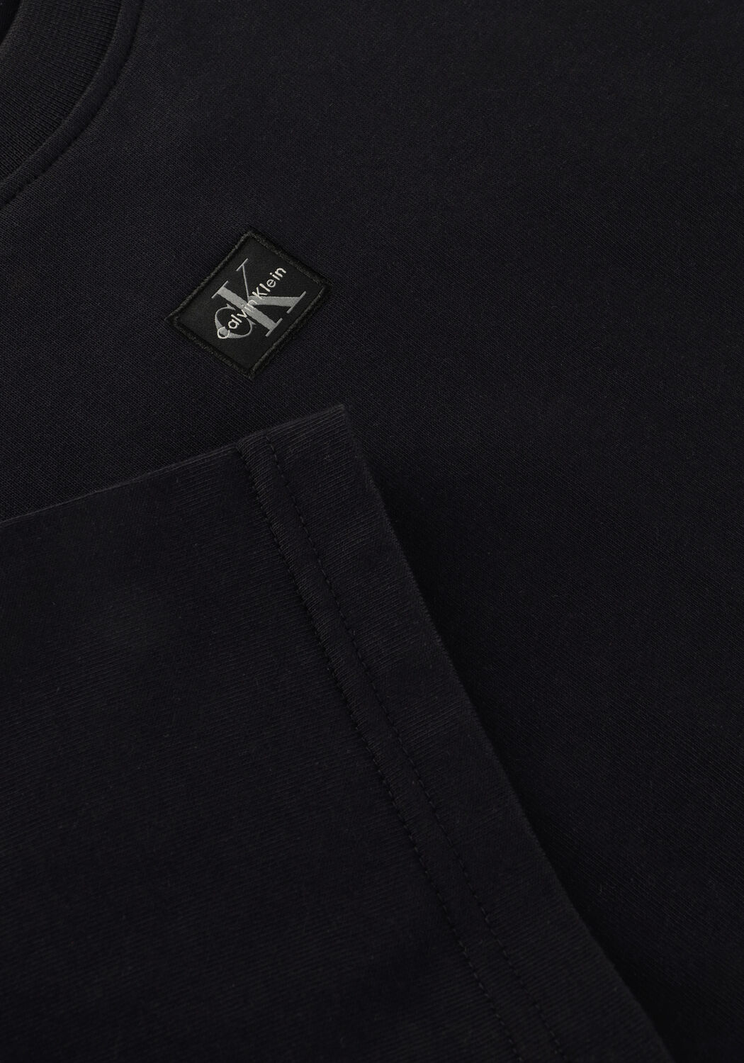 CALVIN KLEIN Robe midi SS WOVEN LABEL OVERSIZED TEE DRE en noir - large