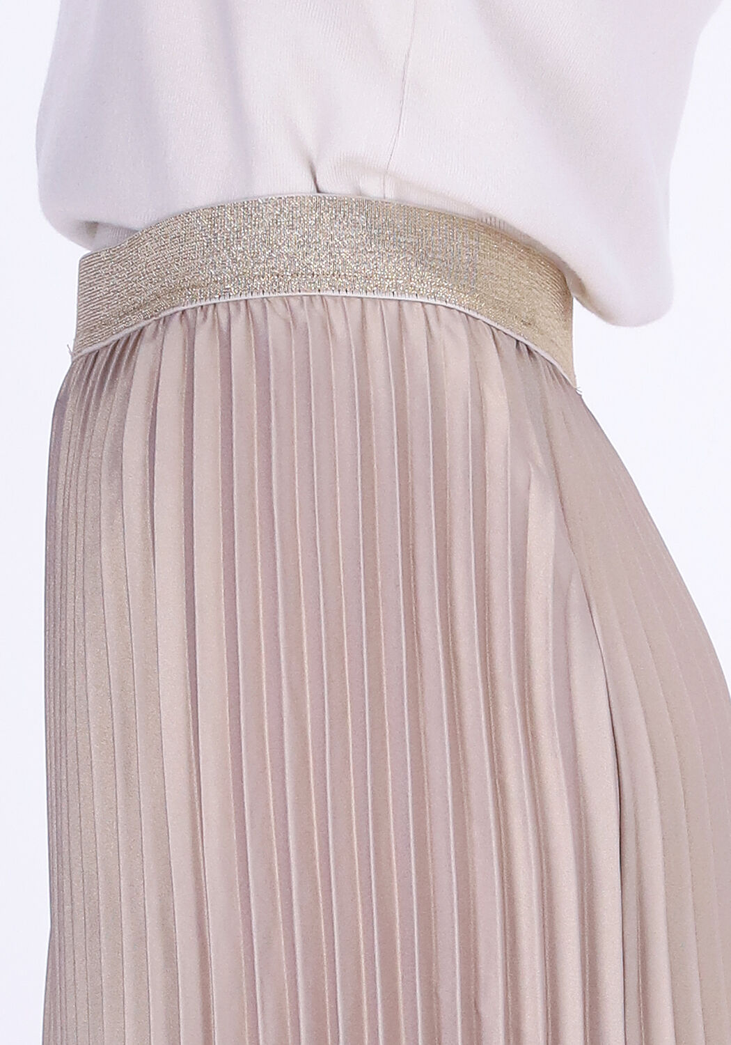 Gouden SUMMUM Plisse rok PLISSE SKIRT METALLIC Omoda