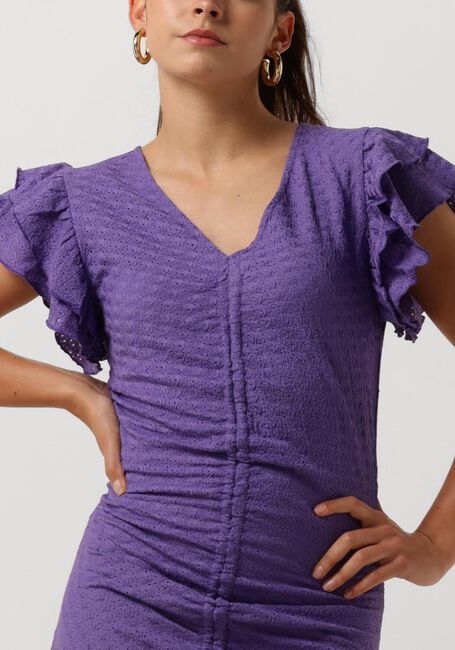 COLOURFUL REBEL Mini robe ZORAH KNITTED STRUCTURE DRESS en violet - large