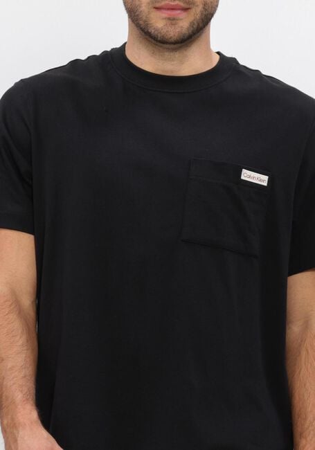 Zwarte CALVIN KLEIN T-shirt SS 20S JERSEY EASY COIN POCKET T - large